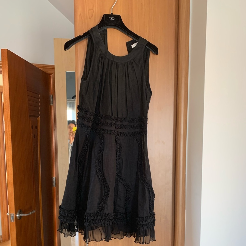 Anne Fontaine linen ruffle dress